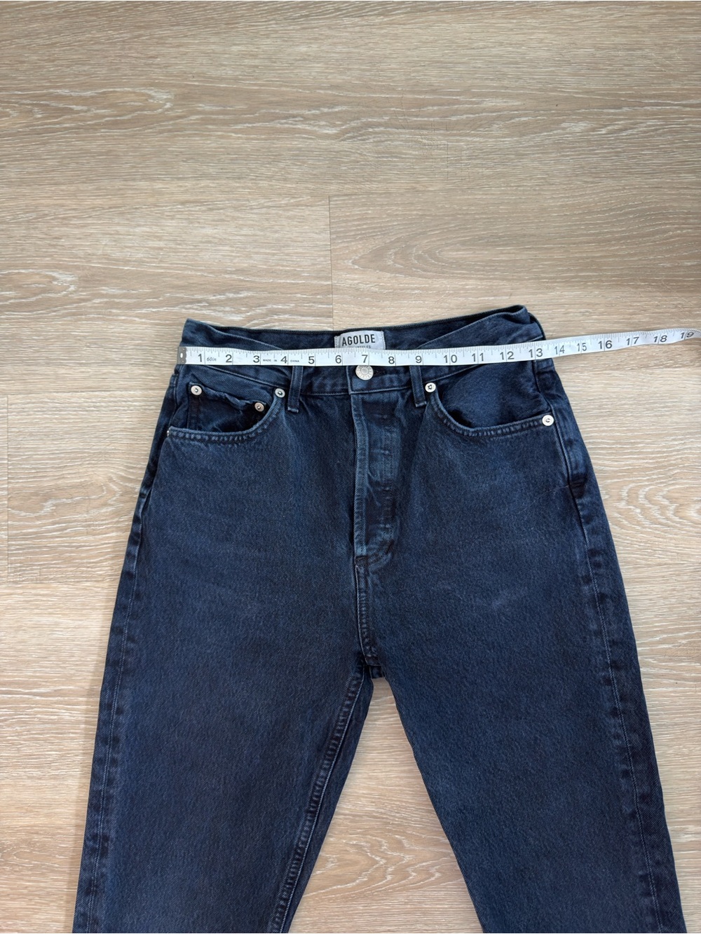 Agolde Riley High Rise Straight Jeans Dark Indigo - Picture 8 of 12